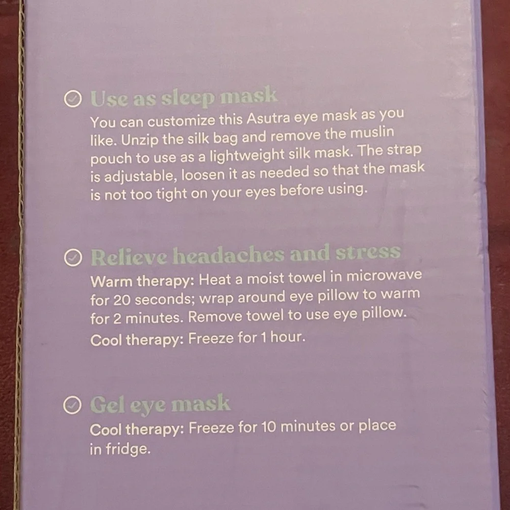 Purple Sleep Mask Set